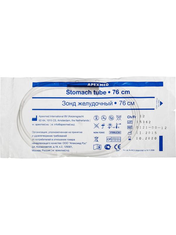 Зонд желудочный 76см, СН/FR 12, Apexmed, 40 шт/уп