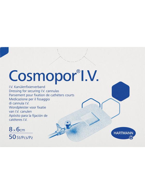 Перевяз. ср-ва Повязки д/фикс.катет. 8х6см  50шт. COSMOPOR I.V. 9008054