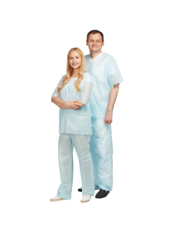 Костюм мед.хирургич. стерил. (рубаш.,брюки), пл.42,р.56-58