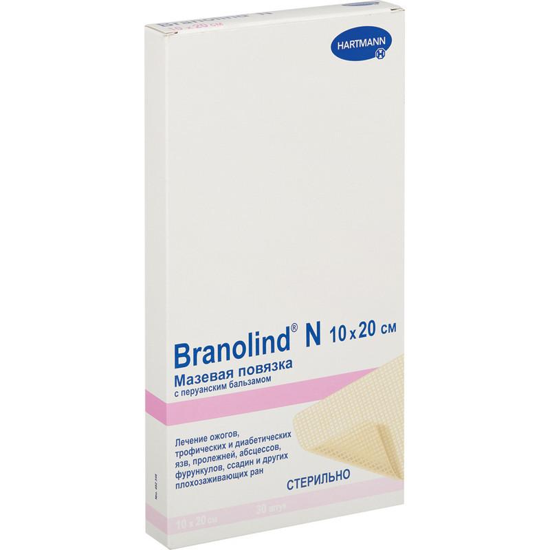 Перевяз. ср-ва Повязки с бальзамом (стер.)10х20см,30шт,BRANOLIND N 4923490