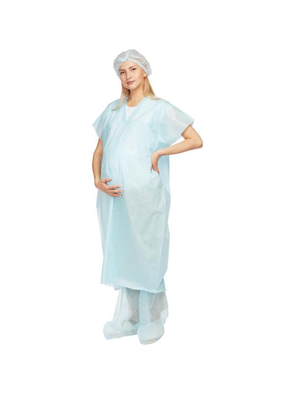 Рубашка н/с д/рожениц 110см голубой пл.42 р.52-54