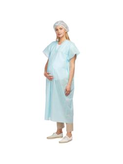 Рубашка н/с д/рожениц 110см голубой пл.25 р.52-54