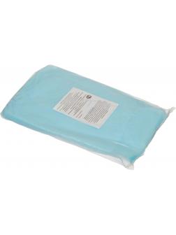 Чехол на матрас н/с 200х90 пл.40 ламинир. на резинке, голубой, 1шт./уп