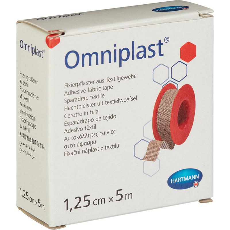 Перевяз. ср-ва Лейкопластырь 1,25смх5м текстил ткань OMNIPLAST 9004404