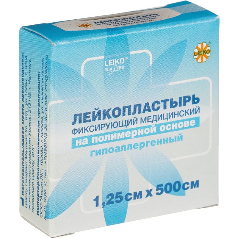 Перевяз. ср-ва Лейкопластырь 1,25х500см полимерный в картоне
