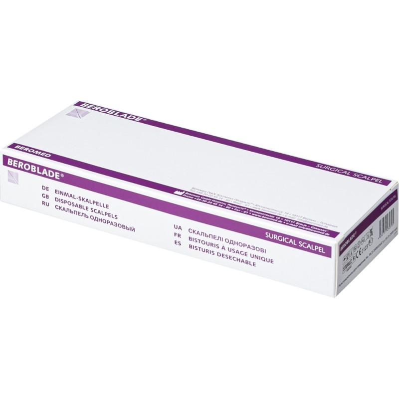 Скальпель стер, лезв.из в/угл.ст. р-15 Beroblade 10шт/уп