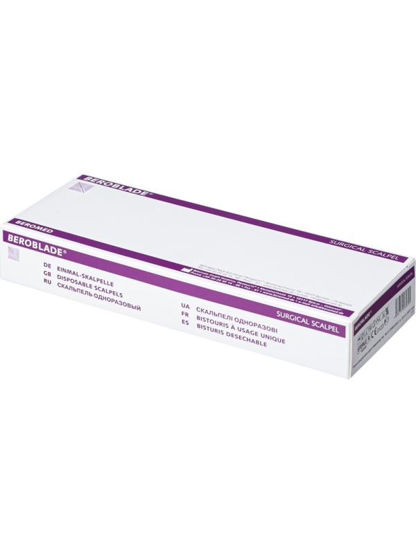 Скальпель стер, лезв.из в/угл.ст. р-15 Beroblade 10шт/уп