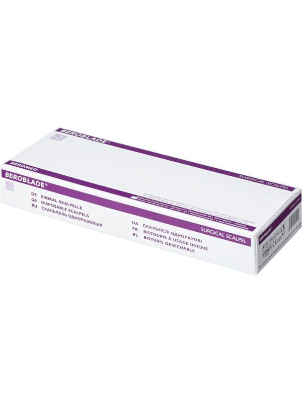 Скальпель стер, лезв.из в/угл.ст. р-20 Beroblade 10шт/уп