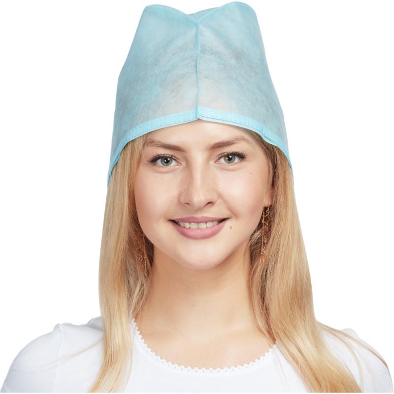 Шапочка Колпак н/с неткан. гол.18см пл.42 25шт/уп.