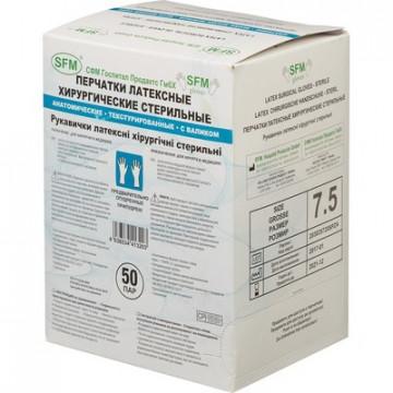 Мед.хирург. перчатки латекс. стерил. опудр. ПАФ SFM (7,5) 50пар/уп