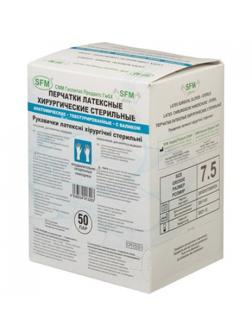 Мед.хирург. перчатки латекс. стерил. опудр. ПАФ SFM (7,5) 50пар/уп