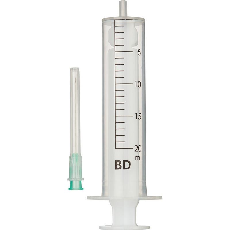 Шприц 2-комп. однораз. 20мл игла 21G (0,8х40) BD 80шт/уп