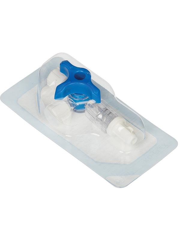 Кран трехходовой для инфуз.магистралей (синий) KDM 50шт/уп