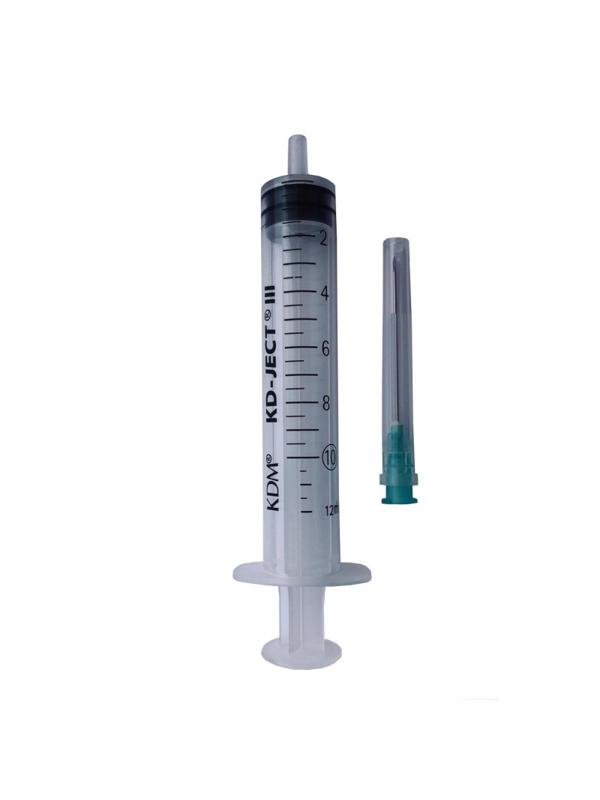 Шприц 3-комп. однораз. 10мл игла 21G (0,8x40) KD-Ject III 100шт/уп