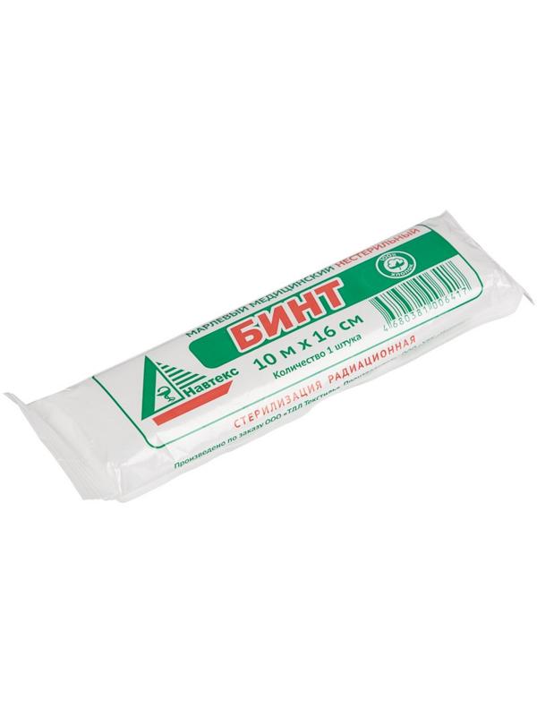 Перевяз. ср-ва Бинт нестер. 10мх16см, Навтекс, (инд зеленая уп пл 27г.)