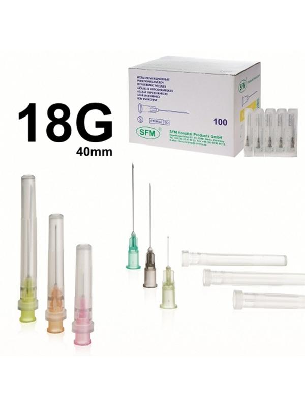 Игла инъекционная 18G (1,2х40 мм) SFM 100шт/уп.