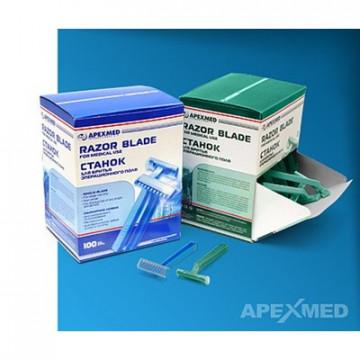 Станок для бритья операц. поля с 2 лезвиями, Apexmed 100шт/уп