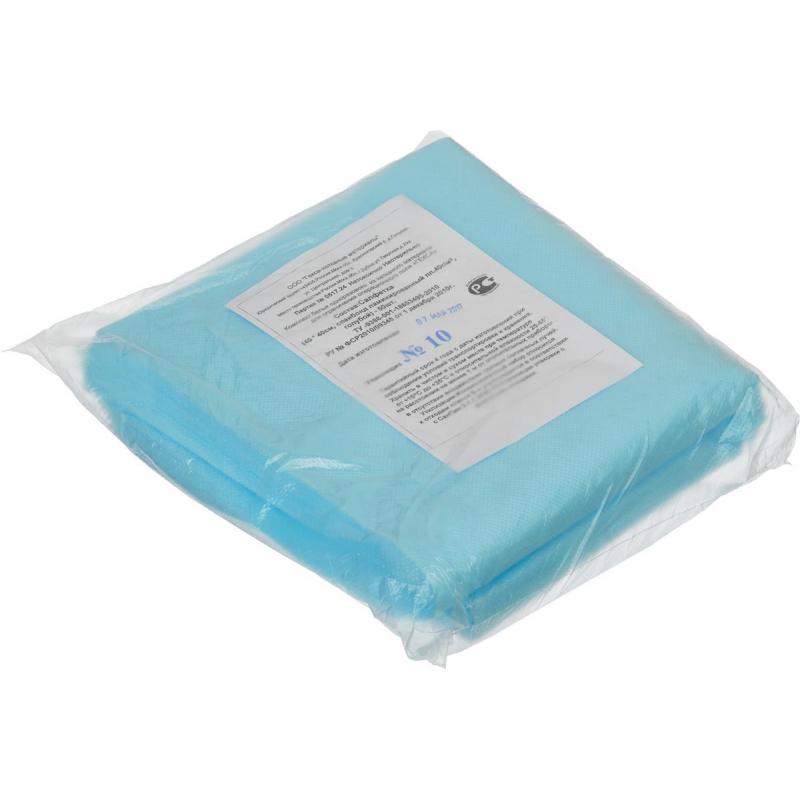 Салфетка н/с 40х40см лам нетк матер Tutami span пл.40 ламин.,голуб, 50шт/уп