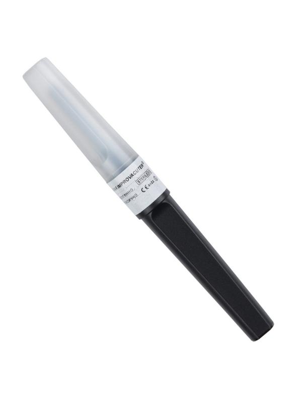 Игла двусторонняя 22G (0,7х38мм) черная Improvacuter 100шт/уп