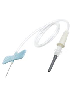 Игла-бабочка 23Gх3/4 19см голубая с луер-адапт. 100шт/уп