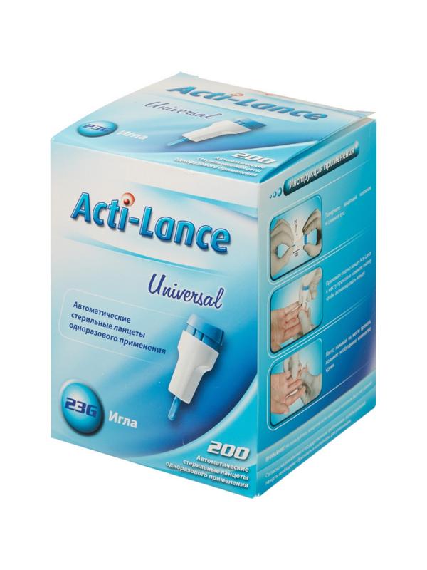 Ланцет Acti-lance Universal (синий) 1,8мм, игла 23G 200шт/уп