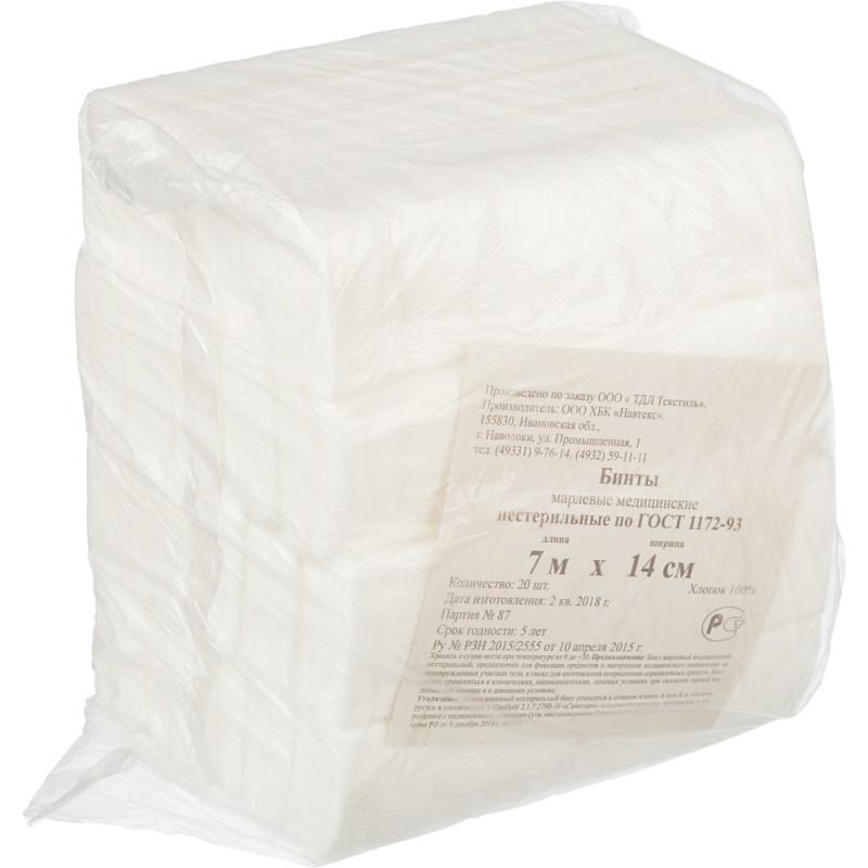 Перевяз. ср-ва Бинт нестер. 7мх14см,пл.36г,общ.уп, 20шт/уп