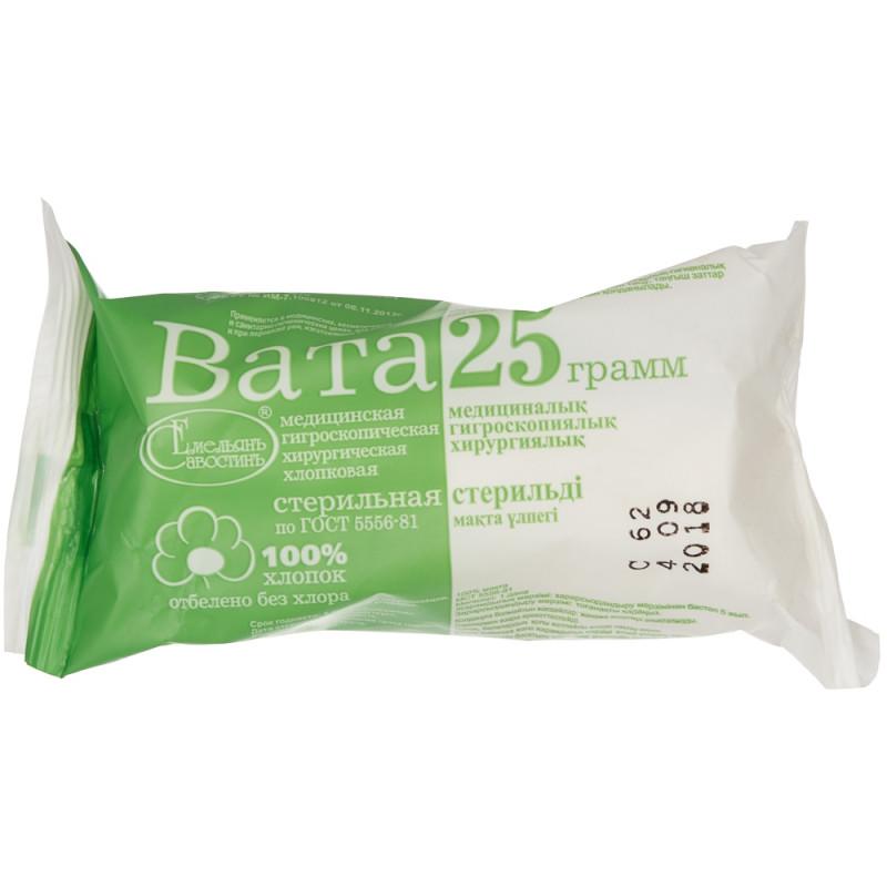 Перевяз. ср-ва Вата хирург. стер. 25г 200шт/уп