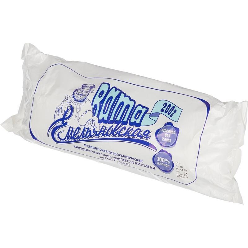 Перевяз. ср-ва Вата хир. нестер. 200г 75 шт/уп Емельяновская