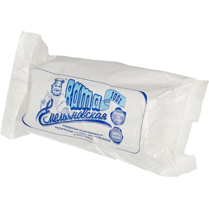 Перевяз. ср-ва Вата хир. нестер. 100г 150шт/уп Емельяновская