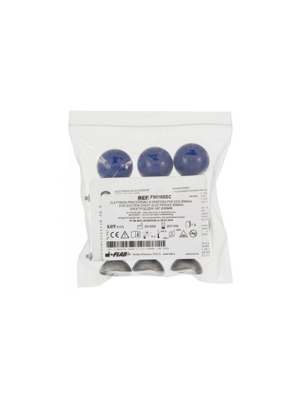 Электроды для ЭКГ многораз. D 30 грудные комплект 6 шт Fiab F9009SSC