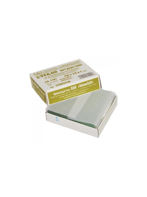 Стекло предметное СП-7101, 26х76мм, толщ.1мм со шл..краями 72шт/уп 12003416