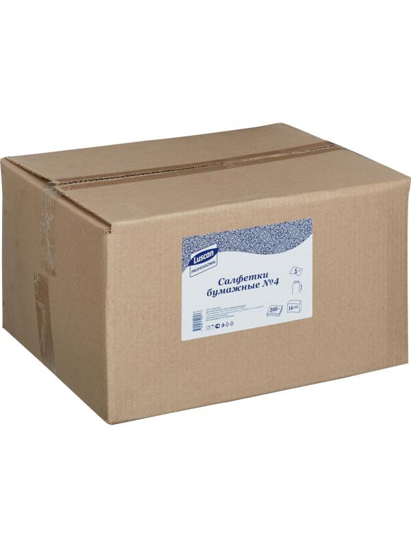 Салфетки бумажные Luscan Professional N4 1сл200л16 пач/уп
