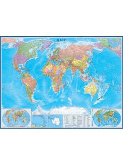 Настенная карта Мир политическая 1:22млн.,1,58х1,18м.