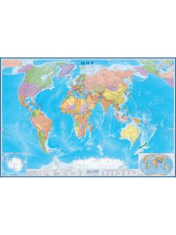Настенная карта Мир политическая 1:15млн., 2,33х1,58м.