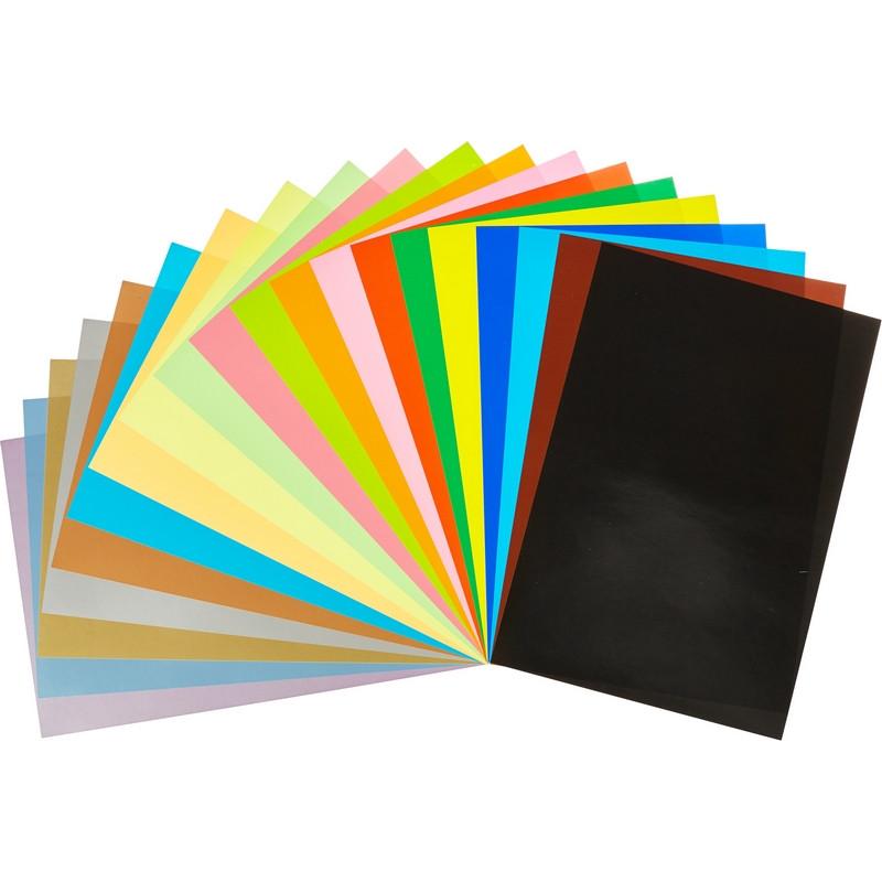 Набор цветной бумаги 20цв,20л,А4,металл+флюор,набор№1,11-420-36