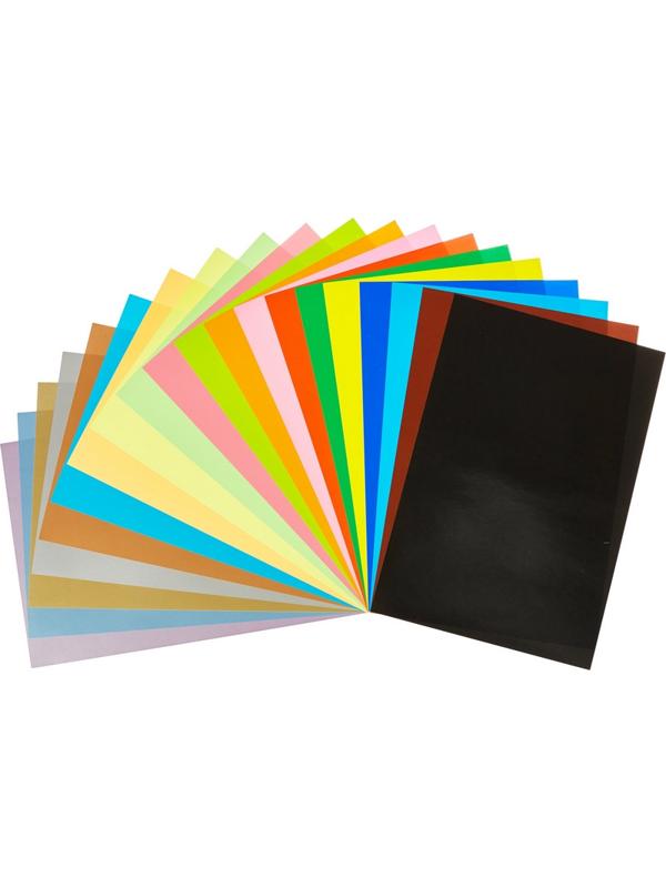 Набор цветной бумаги 20цв,20л,А4,металл+флюор,набор№1,11-420-36