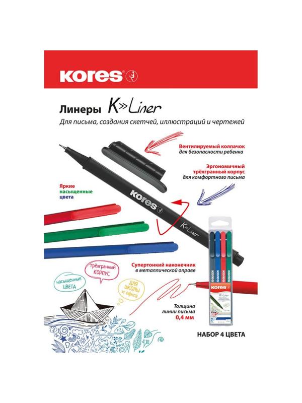 Линер KORES K Liner 0,4 мм набор 4шт.