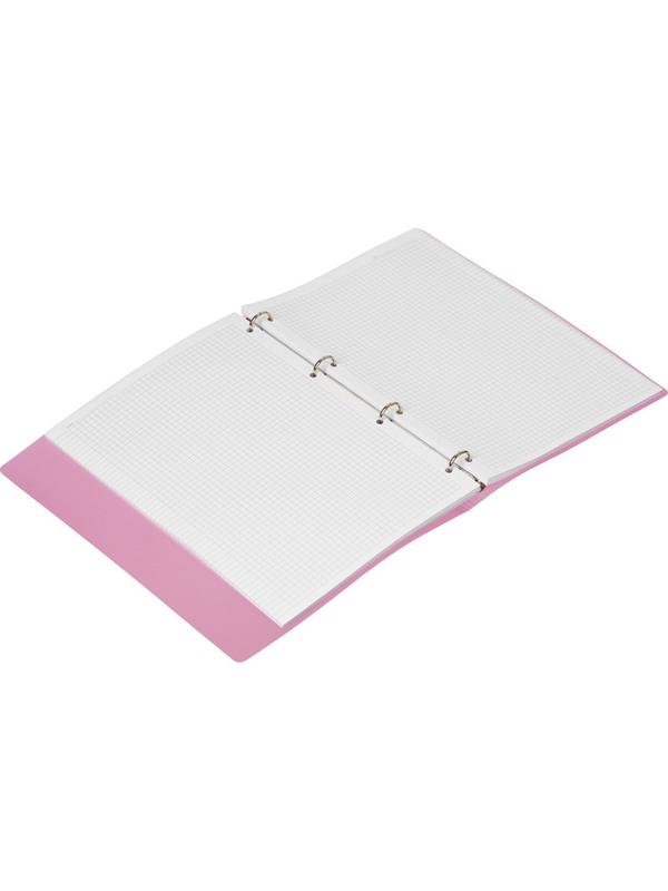 Бизнес-тетрадь Attache Rainbow Style А4 на кольцах, смен.блок, розов