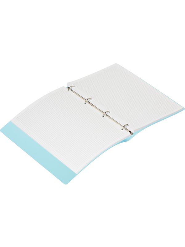 Бизнес-тетрадь Attache Rainbow Style А4 на кольцах, смен.блок, голубой