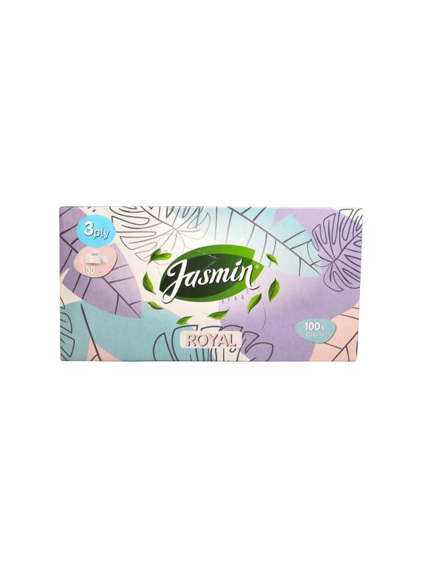 Салфетки косметические Jasmin 3-сл. 100шт./уп.белые