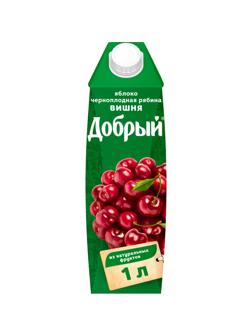 Сок Добрый яблоко-вишня-черноплодная рябина 1л. т/пак