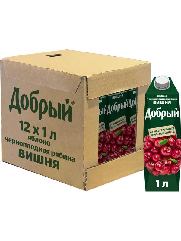 Сок Добрый яблоко-вишня-черноплодная рябина 1л. т/пак