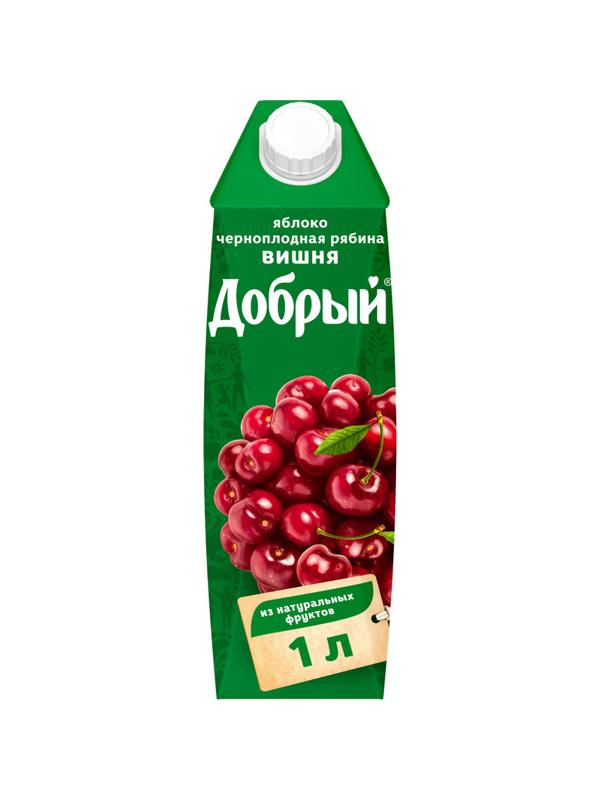 Сок Добрый яблоко-вишня-черноплодная рябина 1л. т/пак