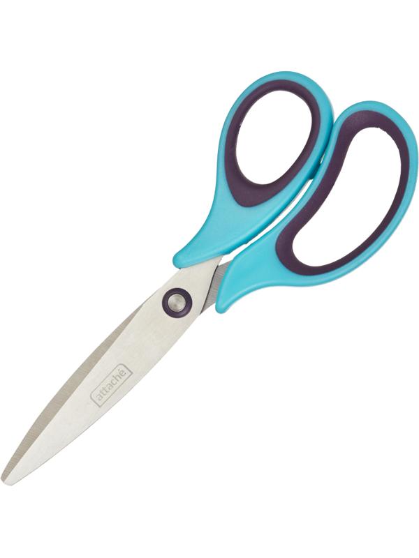 Ножницы Attache Town 170мм эргоном. руч. без покрытия, цвет фиол/голуб