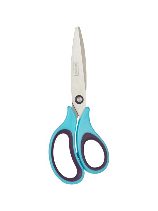 Ножницы Attache Town 170мм эргоном. руч. без покрытия, цвет фиол/голуб