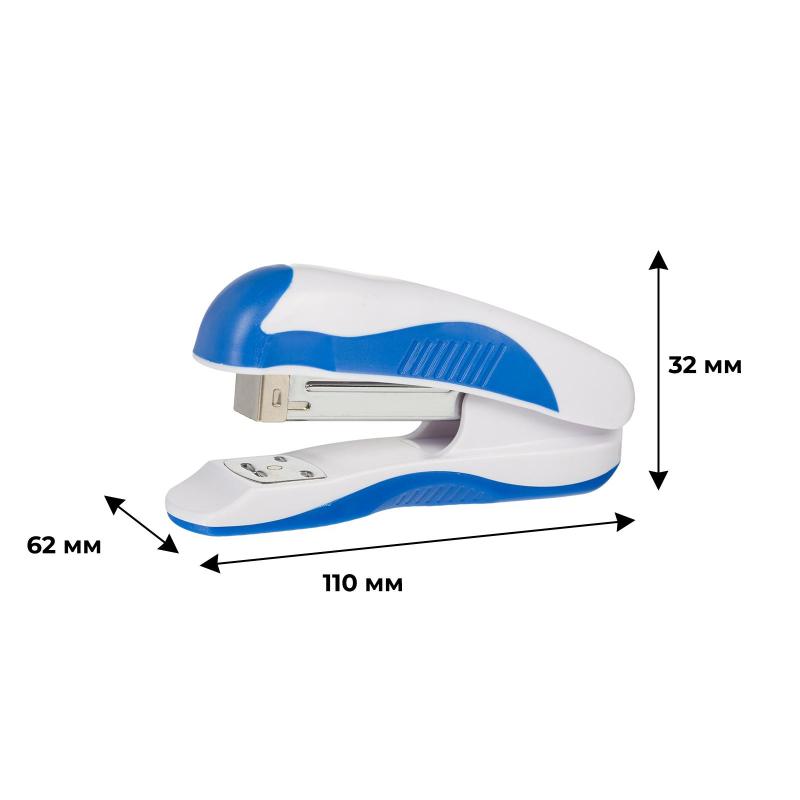 Степлер Attache Master до 20 листов, белый/синий, №24/6, 26/6