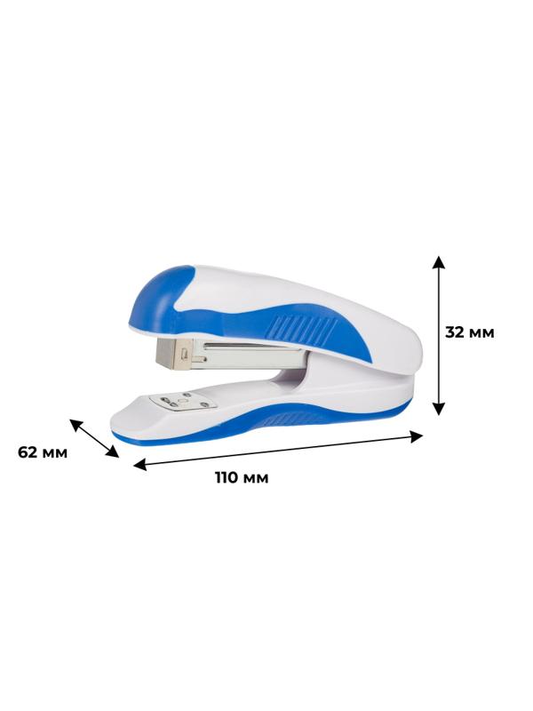 Степлер Attache Master до 20 листов, белый/синий, №24/6, 26/6