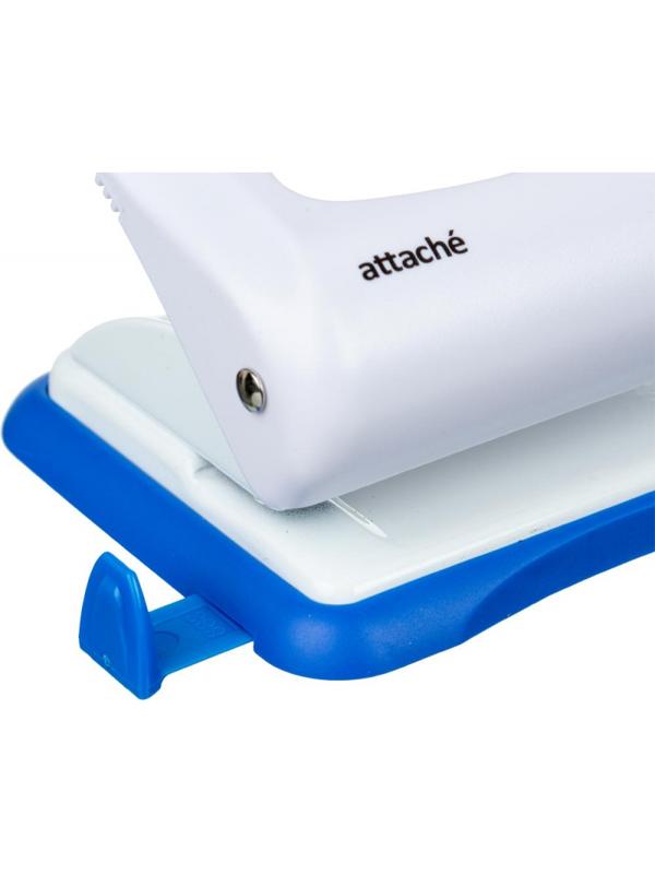 Дырокол Attache Master до 16 листов, белый/синий