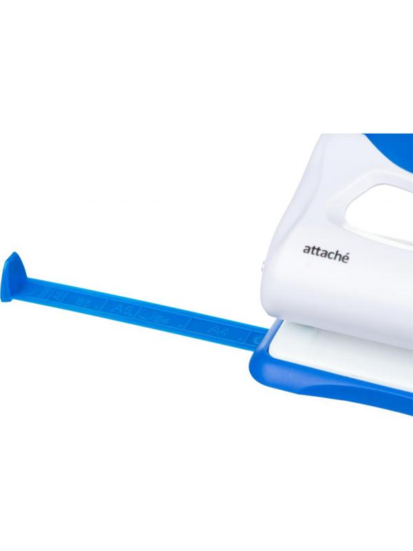 Дырокол Attache Master до 16 листов, белый/синий