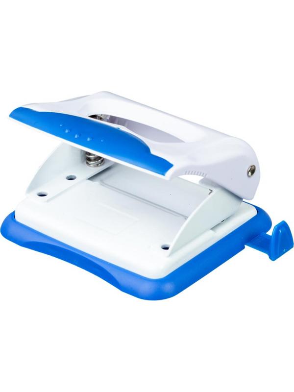 Дырокол Attache Master до 16 листов, белый/синий